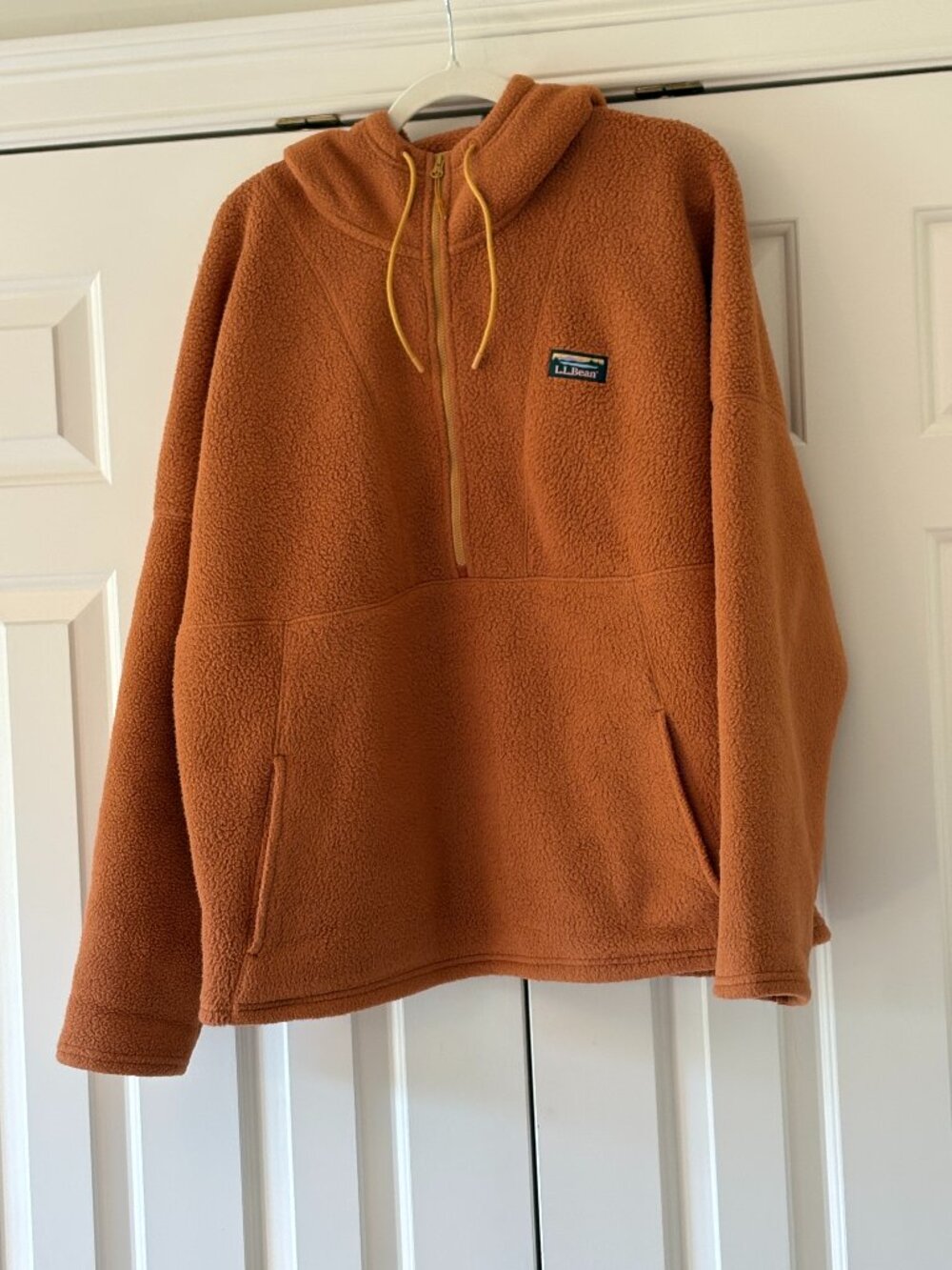 L. L. Bean Women's  Katahdin  Adobe Fleece Half-Zip Pullover Hoodie XL Regular